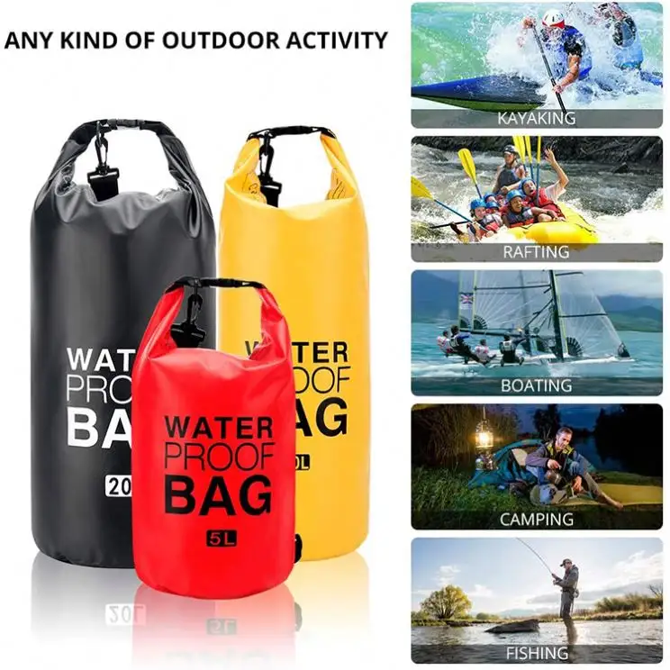 10L Floating PVC Tarpaulin Duffle Ocean Pack Waterproof Backpack Dry Bag for Hiking Swimming Boating