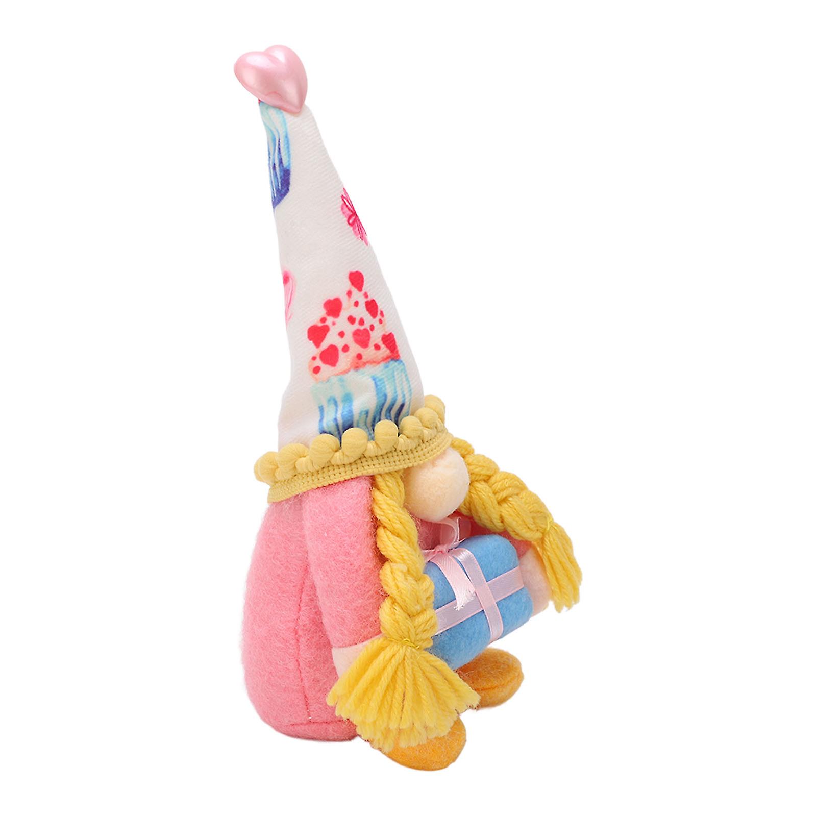 Gnomes Plush Decoration Dwarf Cute Soft Stuffed Gnomes Doll Toy for Home Birthday Braid