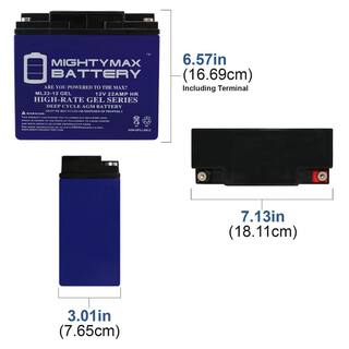 MIGHTY MAX BATTERY 12V 22AH GEL Battery for BMW R1100RS R1100RT 51913 ML22-12GEL41