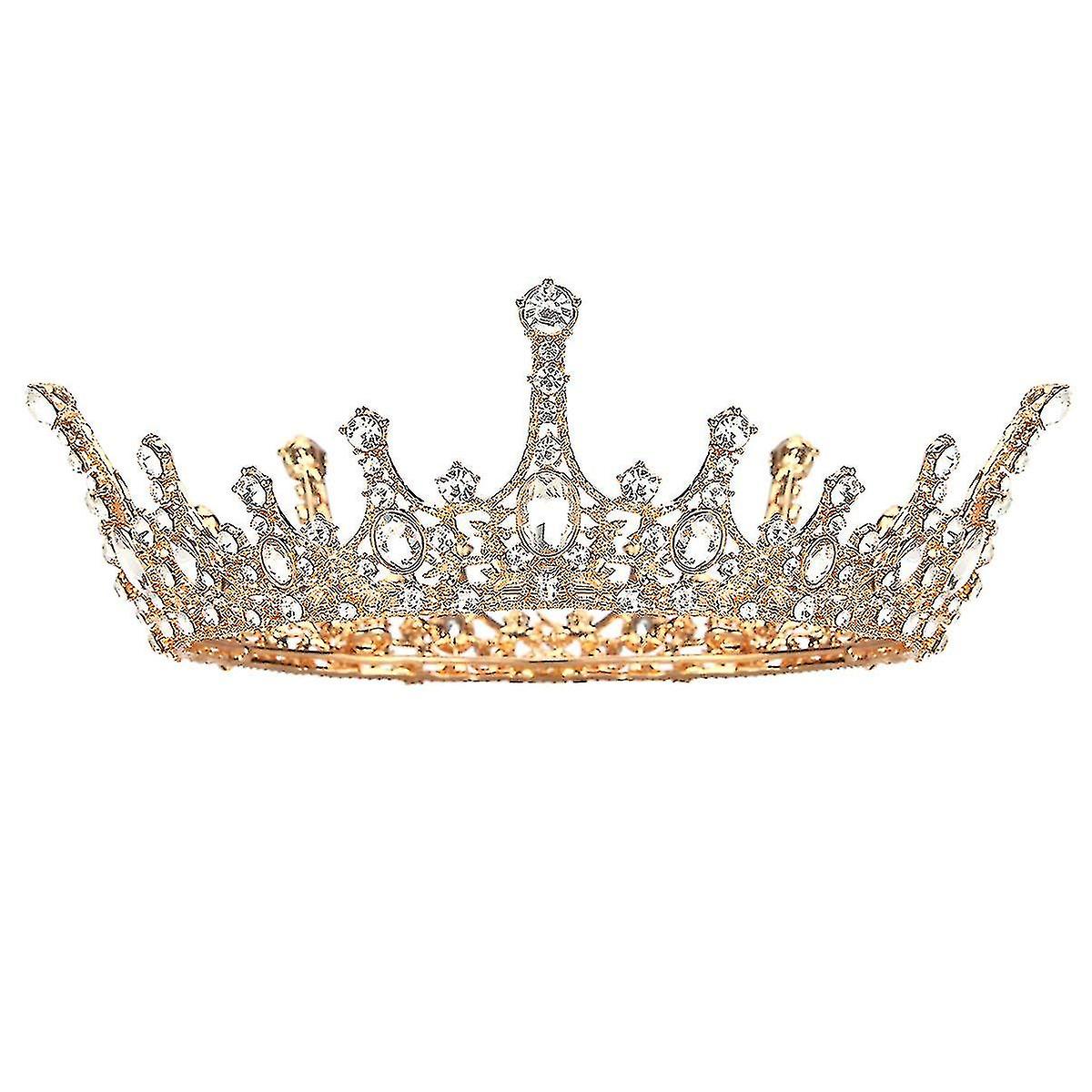 Z Baroque Queen Crown Compatible With Women Vintage Tiaras With Gemstones Compatible With Pr