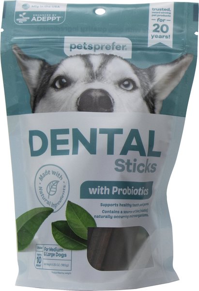 PetsPrefer Chicken Flavor Dental Chews for Medium and Large Dogs， over 26 pounds