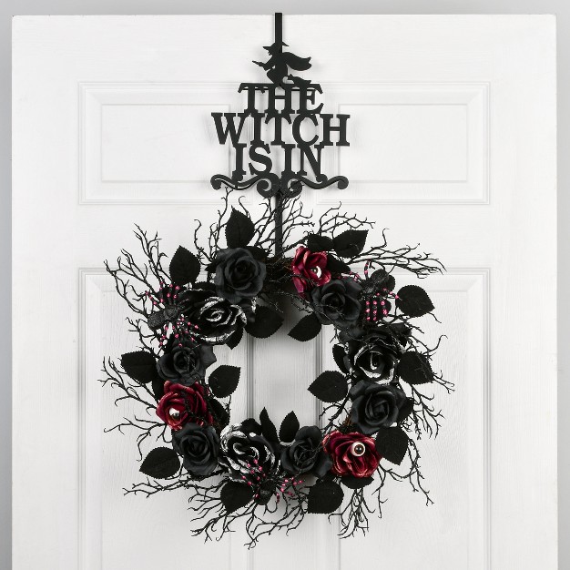 Halloween the Witch Is In quot Wreath Hanger