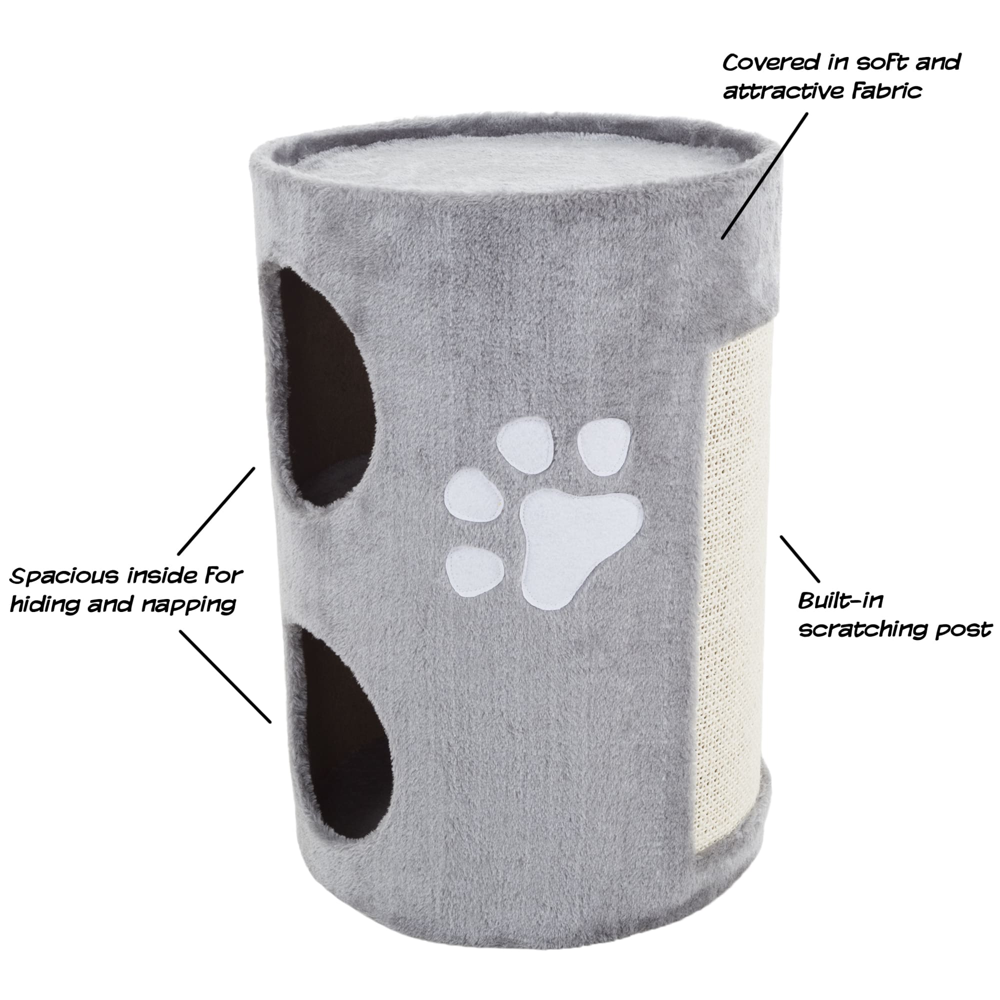 PETMAKER 2 Level Double Hole Cat Condo， 20.5