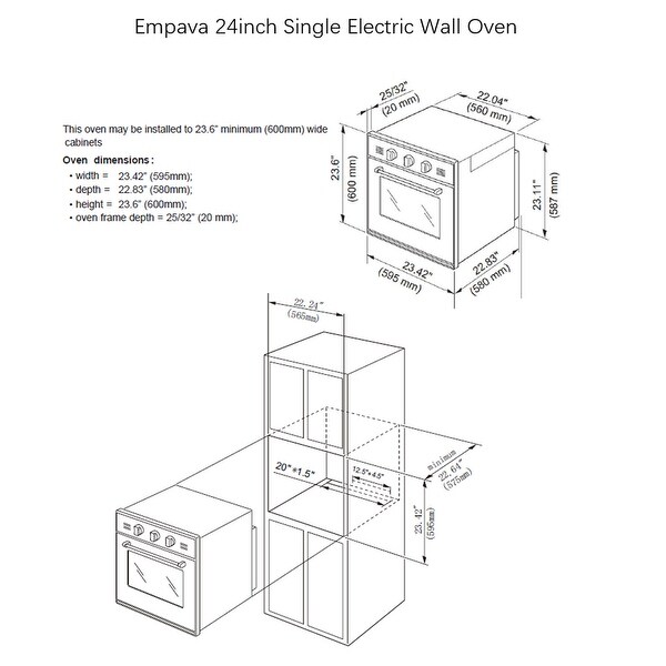 24 in. Single Electric Wall Oven with Convection Fan in Silver Glass - 24