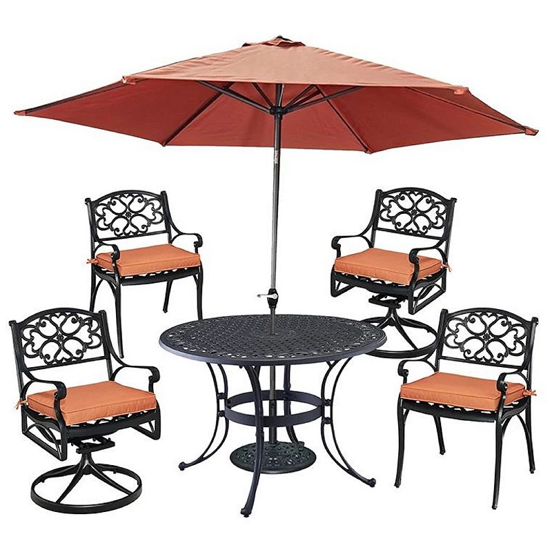 homestyles Weather Resistant Patio Chair and Dining Table 6-piece Set