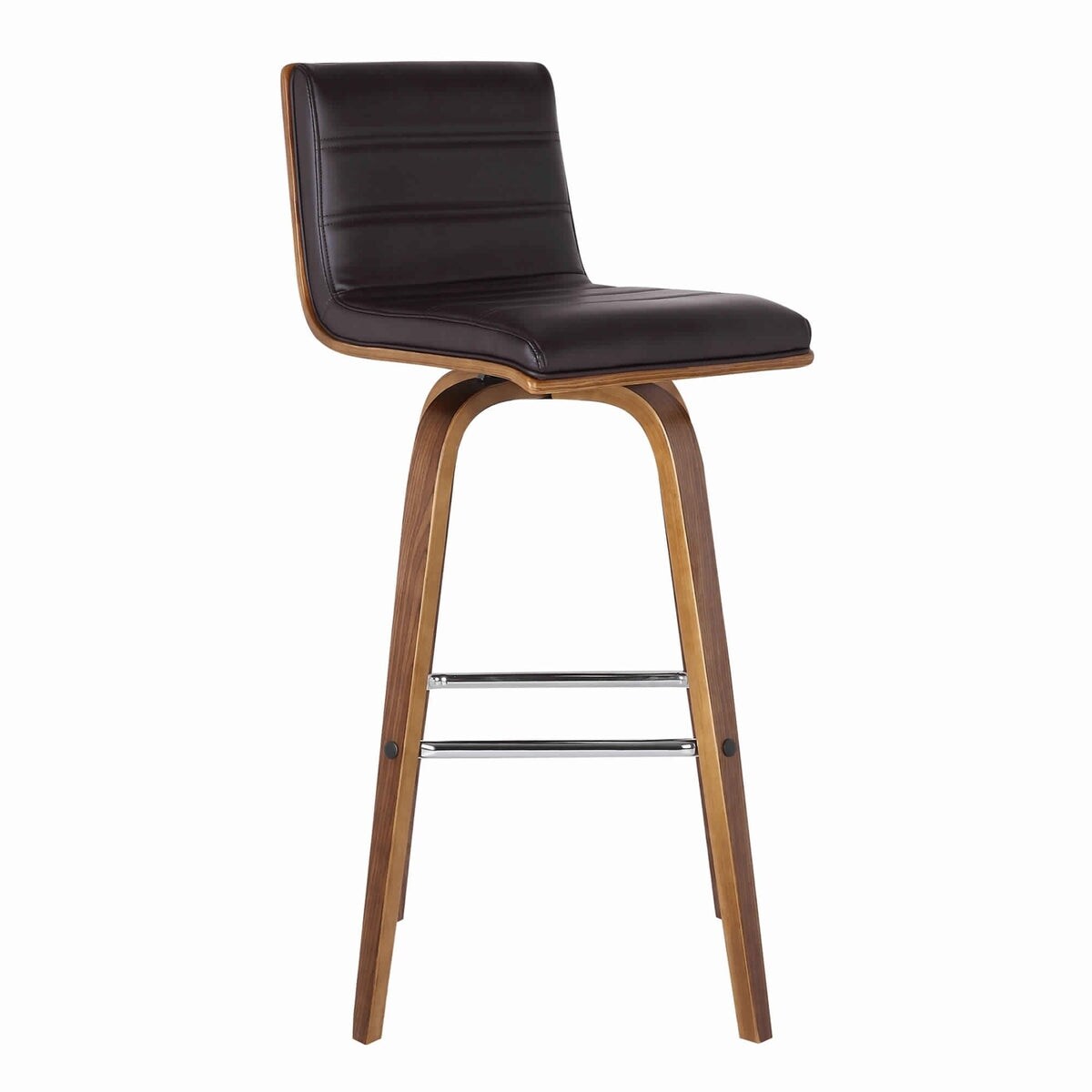 30 Inch Faux Leather Counter Height Barstool with Wooden Support - 39 H x 17 W x 20 L Inches