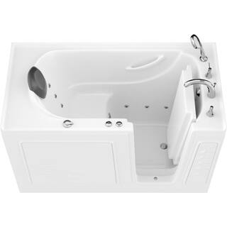 Universal Tubs Safe Premier 59 in. Right Drain Walk-in Whirlpool Bathtub in White HD3060WIRWH-CP