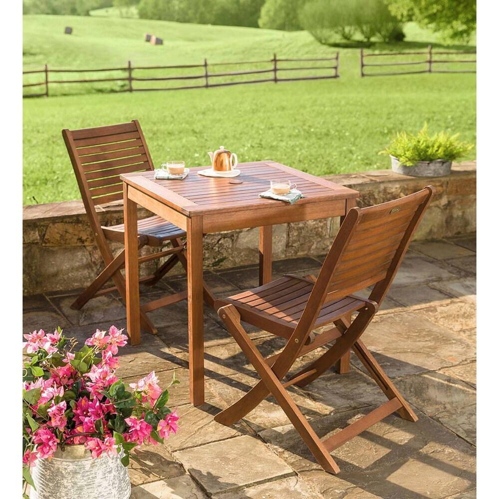 Eucalyptus Wood Outdoor Square Bistro Table