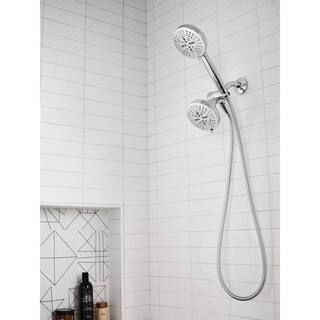 MOEN HydroEnergetix 8-Spray Patterns with 1.75 GPM 4.75 in. Wall Mount Dual Shower Heads in Chrome 200C0