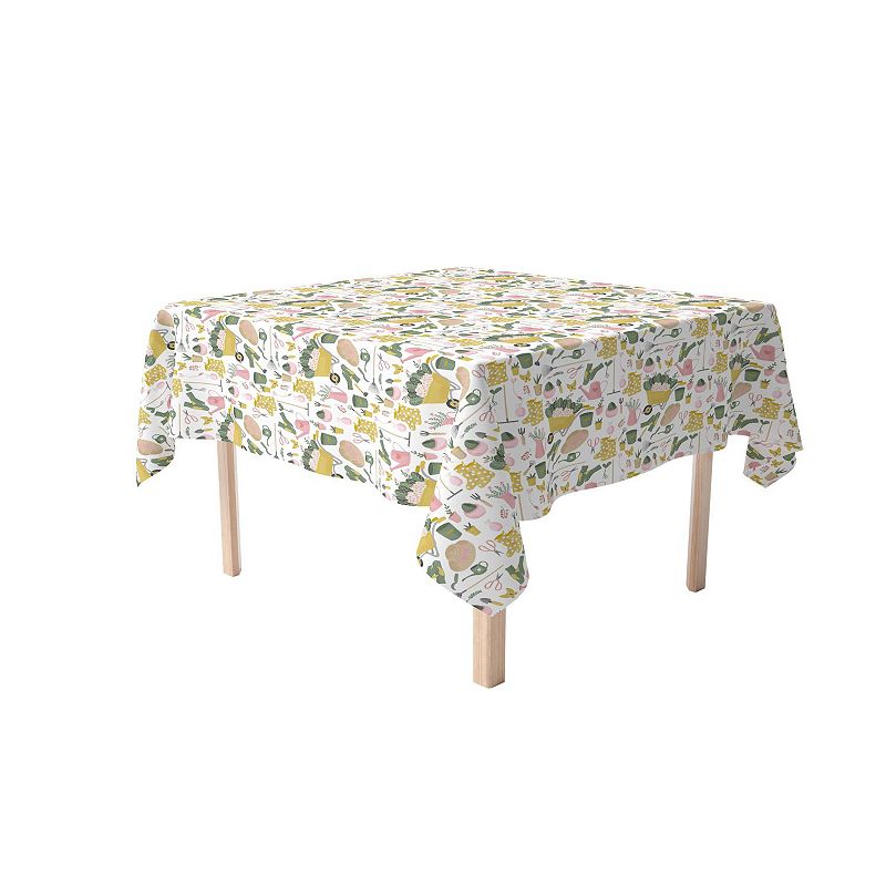 Square Tablecloth， 100% Polyester， 60x60， In the Garden