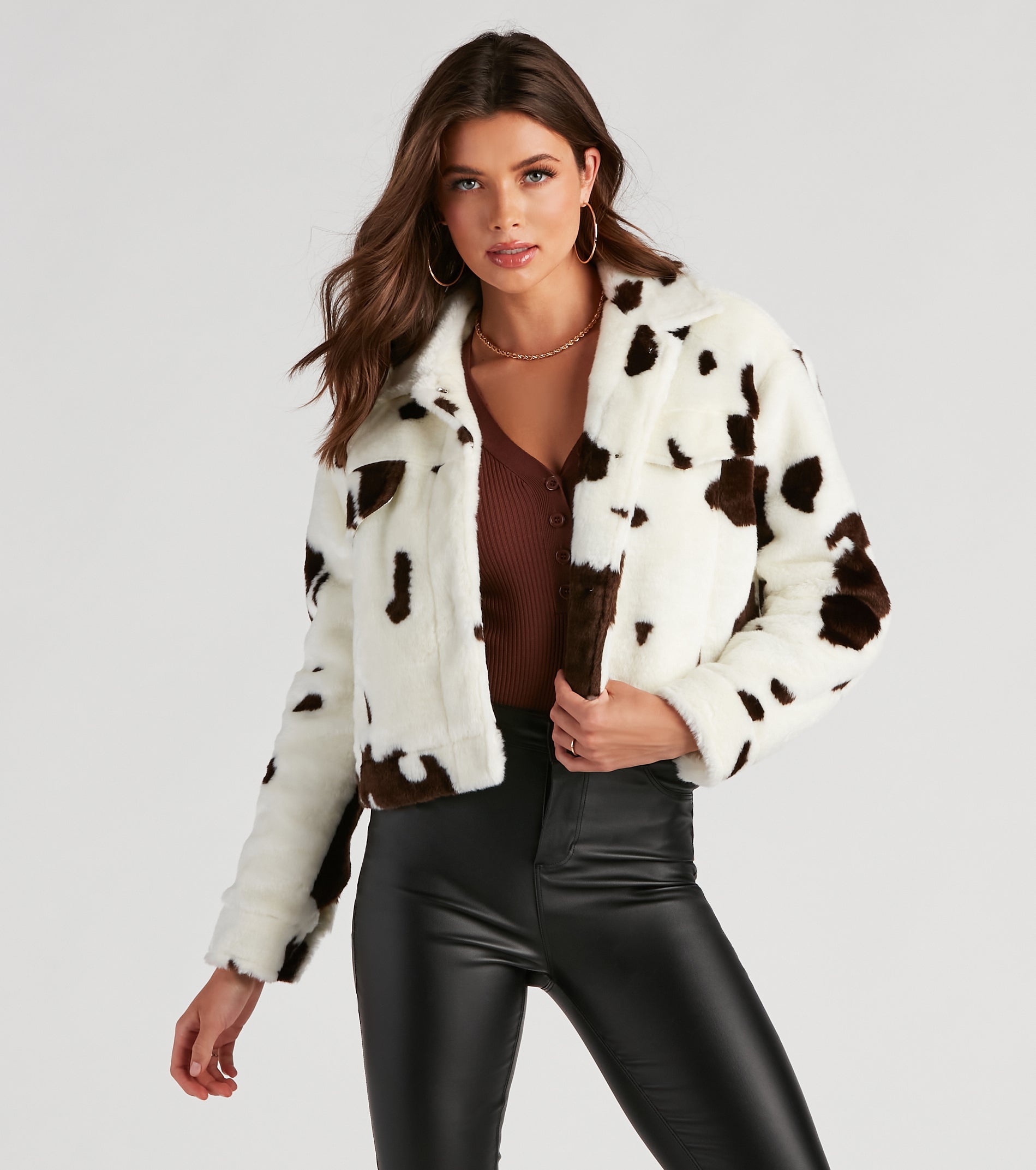 Ahead Of The Herd Cow Print Jacket