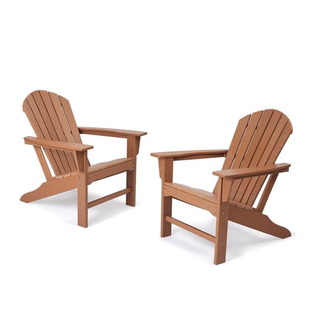 2pk Plastic Resin Adirondack Chairs Edyo Living