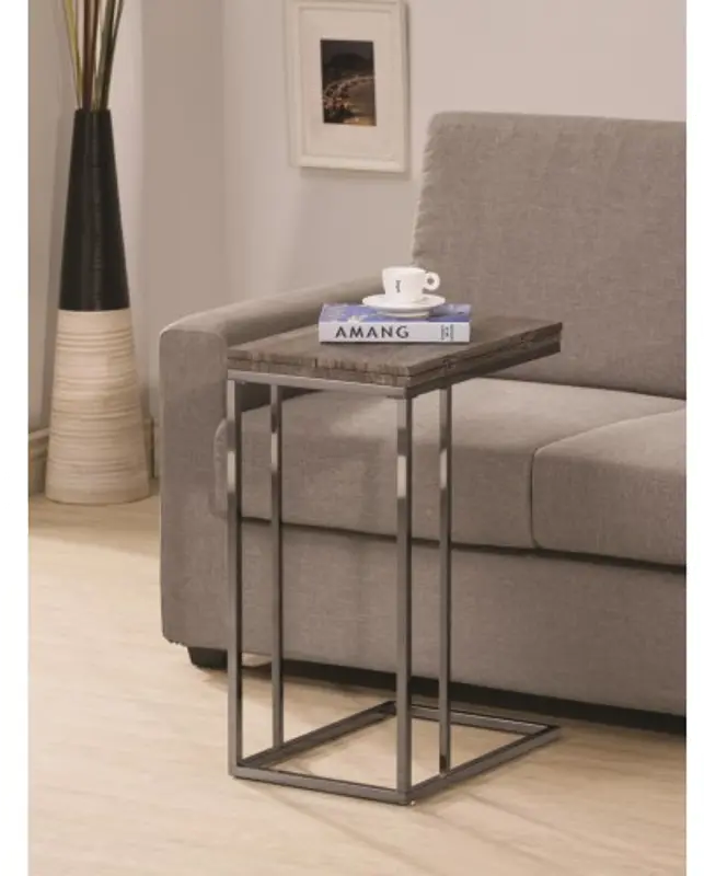 Black Nickel Expandable Accent Table