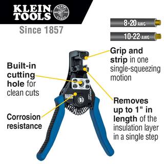 Klein Tools Katapult Wire Stripper and Cutter for 8-20 AWG Solid and 10-22 AWG Stranded Wire and Ratcheting Crimper Tool Set M2O41712KIT