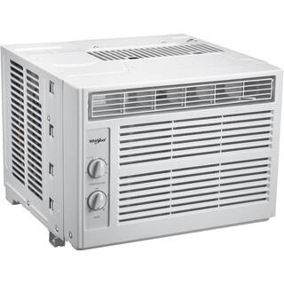 Whirlpool Energy Star 5000 BTU 115-Volt Window-Mounted Air Conditioner w Mechanical Controls Dehumidifier150 sq.ft. WHAW050BW