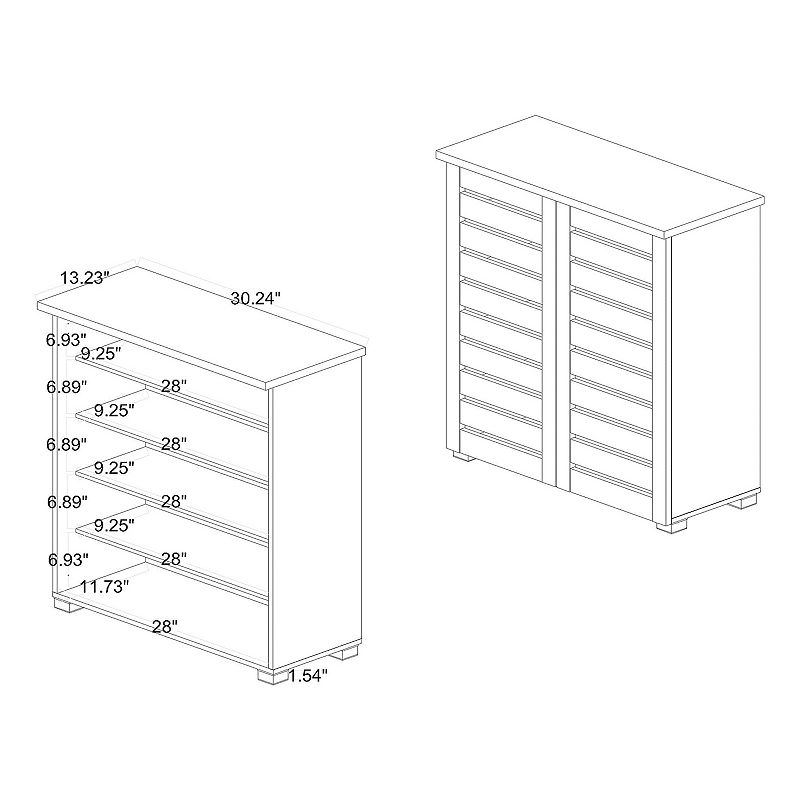 Baxton Studio Adalwin Shoe Cabinet