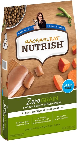 Rachael Ray Nutrish Zero Grain Natural Chicken and Sweet Potato Recipe Grain-Free Dry Dog Food