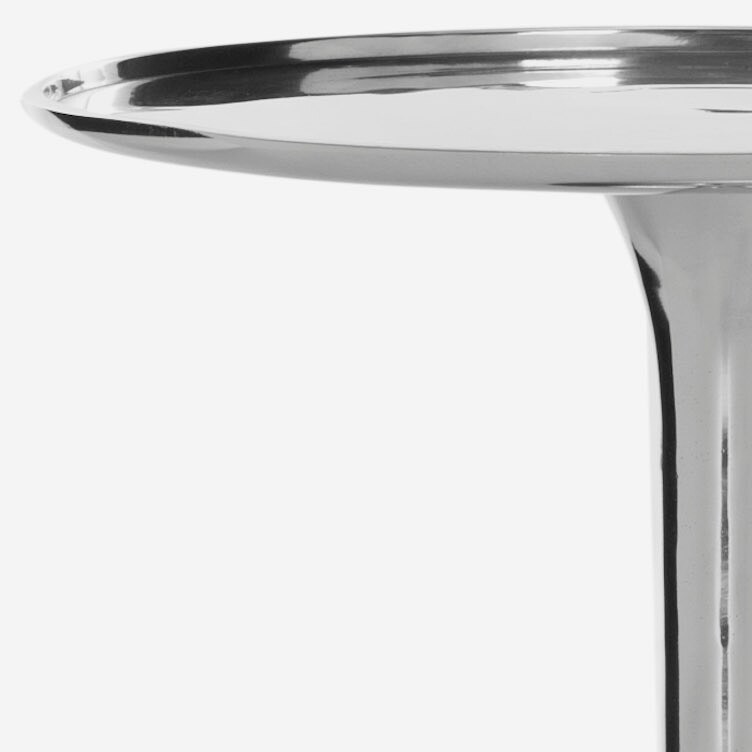 SAFAVIEH Platina Round Top Sleek Table   15\