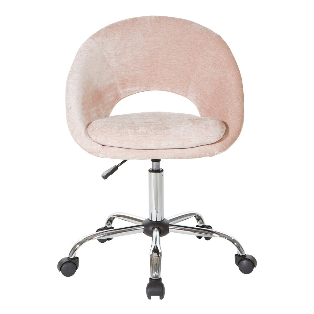 Milo Upholstered Modern Office Chair with Chrome Base