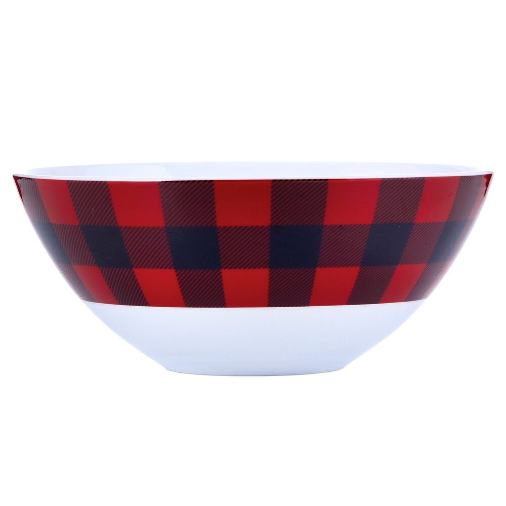 Dinnerset 16PC Buffalo Plaid Red/Black   11\