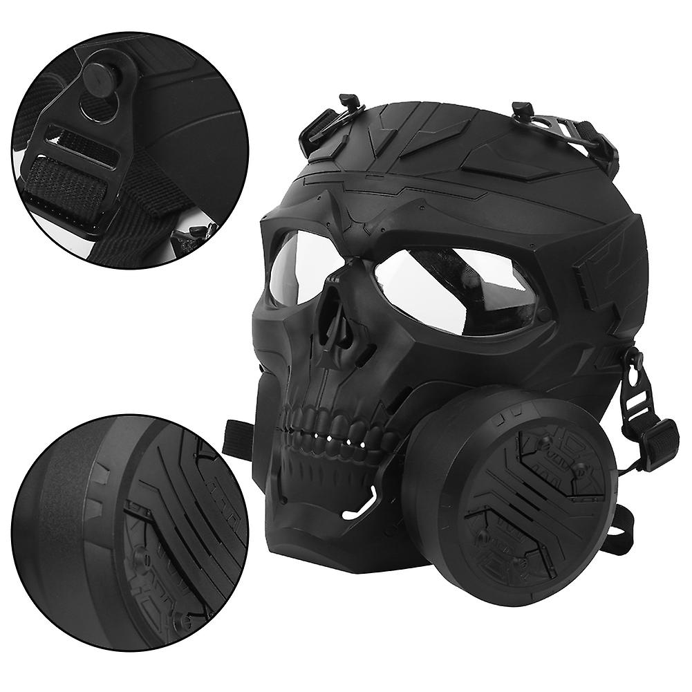 Mechanical Skull Fan Face Shield Cosplay Prop Outdoor Sports Wicking Face Guards