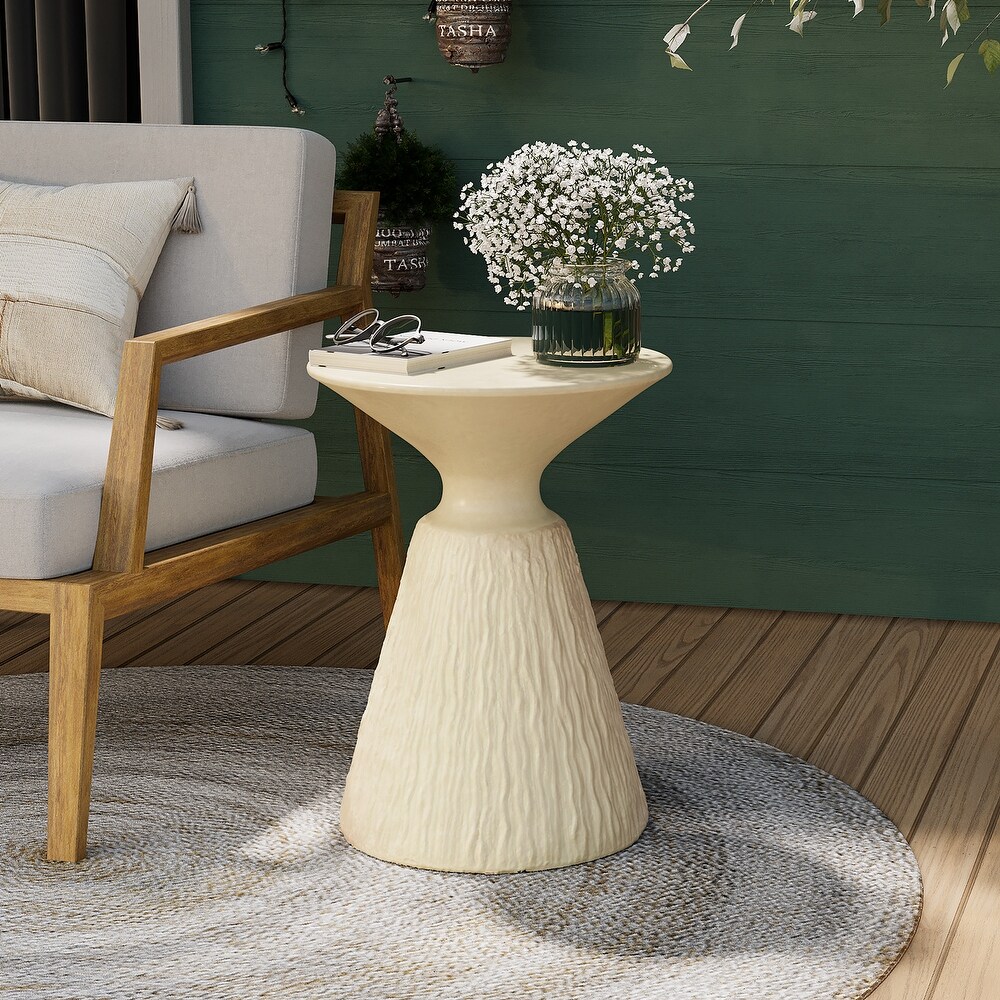 COSIEST Outdoor Patio Pedestal End Table  Plant Stand