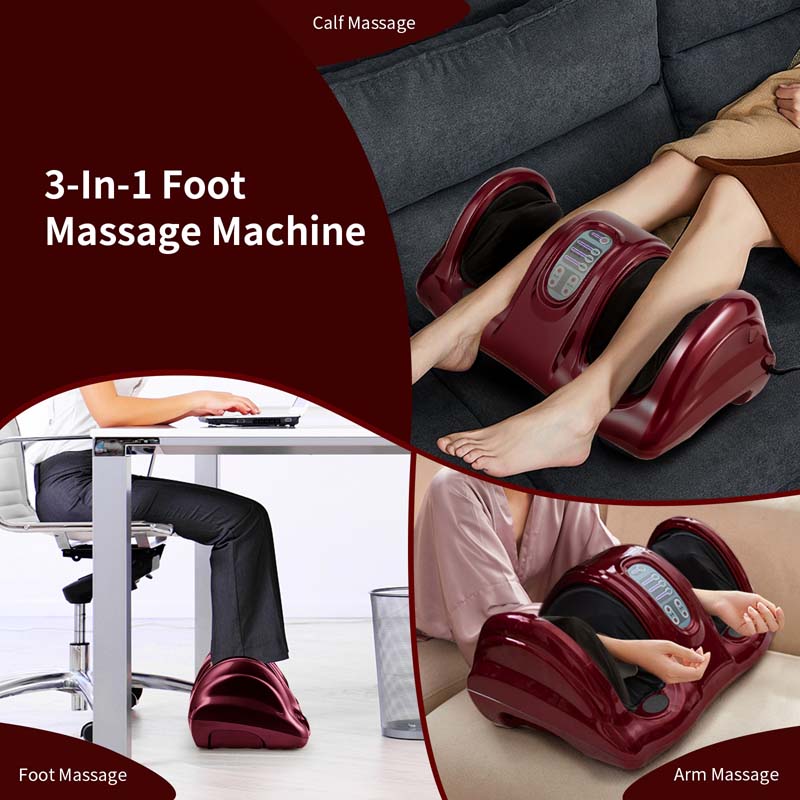 Electric Shiatsu Foot Massager with High-Intensity Rollers, Machine Massage for Feet Leg Calf Ankle, Nerve Pain Therapy