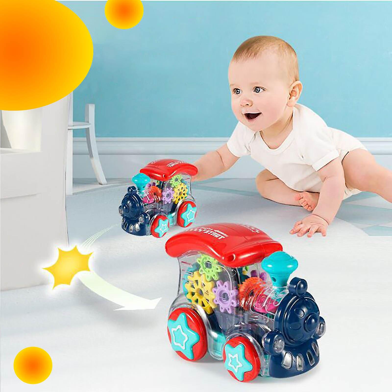 Children Electric Universal Locomotive Toy With Light And Sound Clear Design