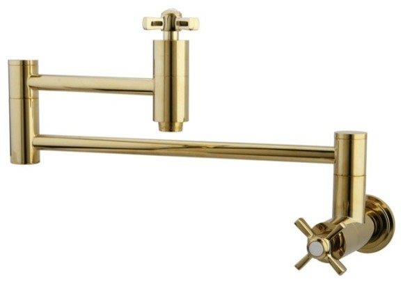 Kingston Brass Millennium Polished Chrome Pot Filler KS8101ZX   Contemporary   Pot Fillers   by Grandview Builder  Inc.  Houzz