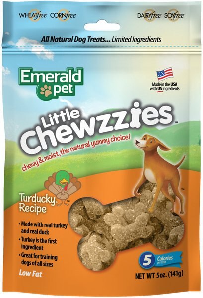 Emerald Pet Little Chewzzies Turducky Recipe Chicken-Free Dog Treats