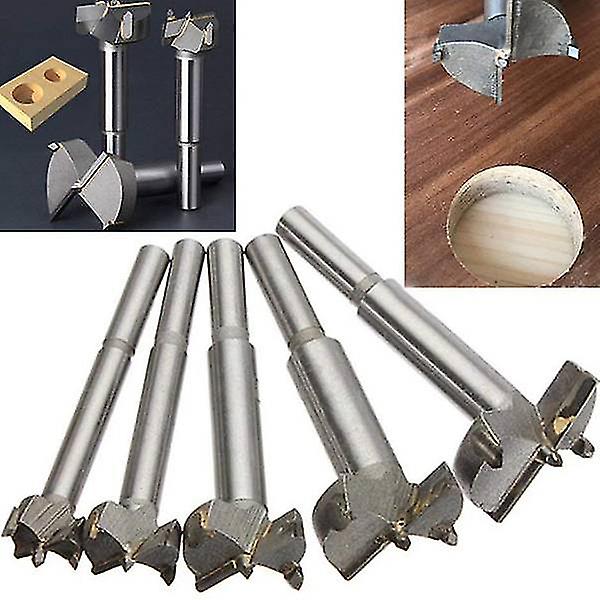 Drill Bits 15/20/25/30/35mm，set Of 5 Pieces Carbide Steel Hinge Hole Cutter，woodworking Boring Wood