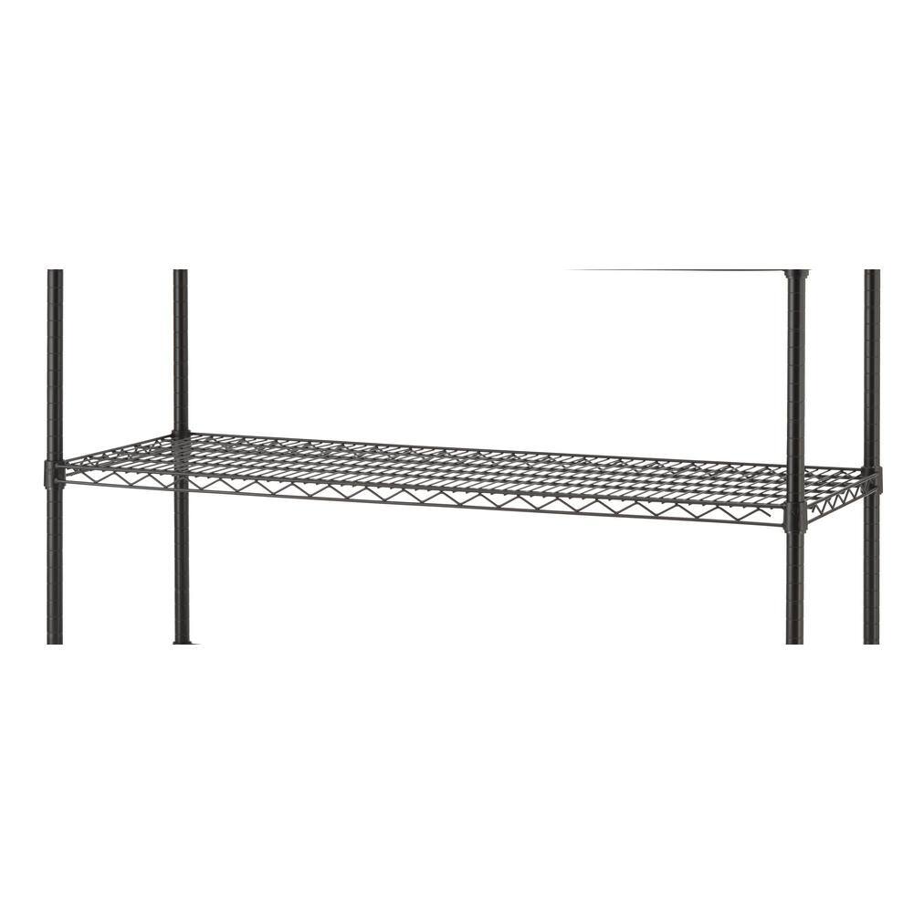 TRINITY 48 in. W x 18 in. D Individual Black Steel Wire Shelf PBK-03-007-4818