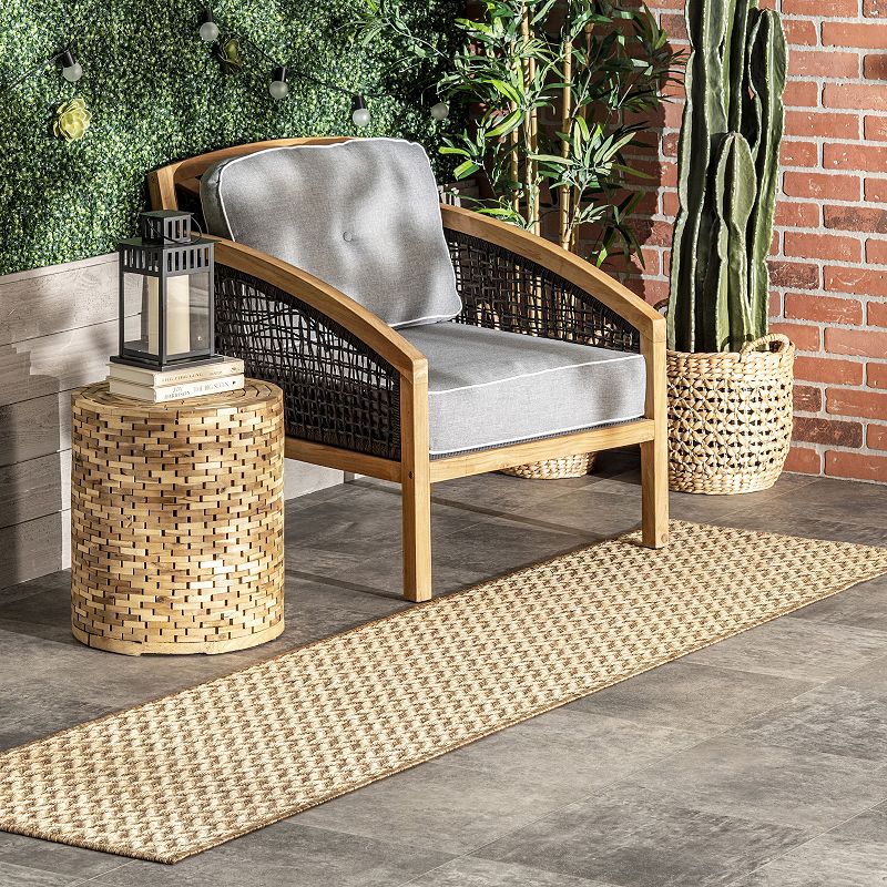 nuLOOM Camryn Abstract Herringbone Indoor Outdoor Rug