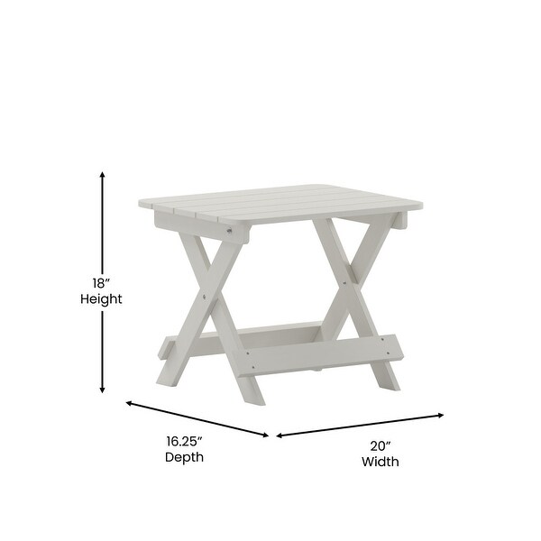 Commercial Grade AllWeather Portable Folding Adirondack Side Table