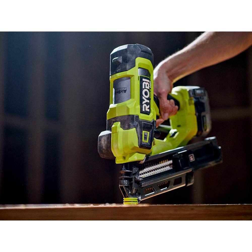 RYOBI ONE+ HP 18V Brushless Cordless AirStrike 21 Framing Nailer (Tool Only) PBL345B