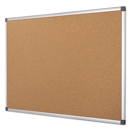 MasterVision Value Cork Bulletin Board with Aluminum Frame， 36 x 48， Natural (CA051170)