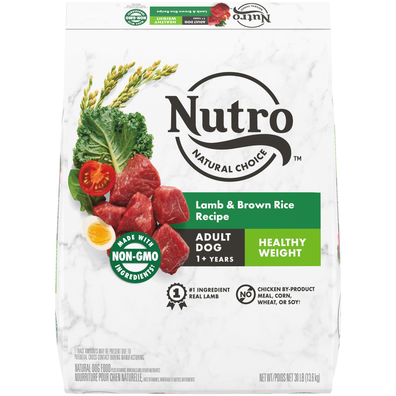 Nutro Natural Choice Healthy Weight Lamb and Brown Rice Adult Dog Food， 30 Lbs.