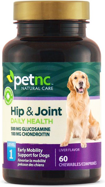 PetNC Natural Care Hip and Joint Daily Health Level 1 Chewable Tablet Dog Supplement