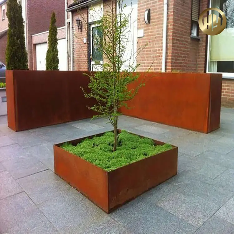 Factory Supply Corten Steel Rusty Lawn Decoration Border