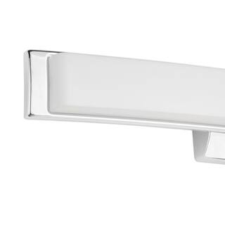 Hampton Bay Collier Heights 24 in. Chrome Curved Selectable LED Bathroom Vanity Light Bar Flush Mount with Night Light Feature 537999010