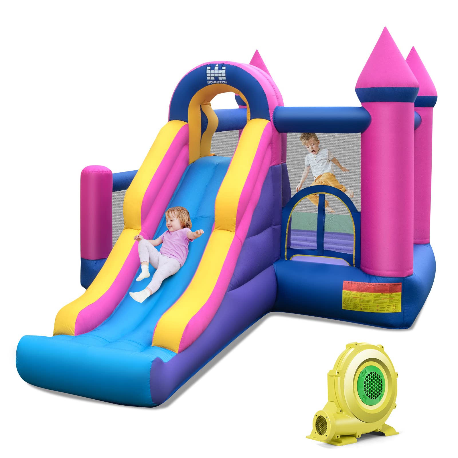 BOUNTECH Inflatable Bounce House, Bouncy House for Toddler Kids 5-12 Indoor Outdoor Party Fun