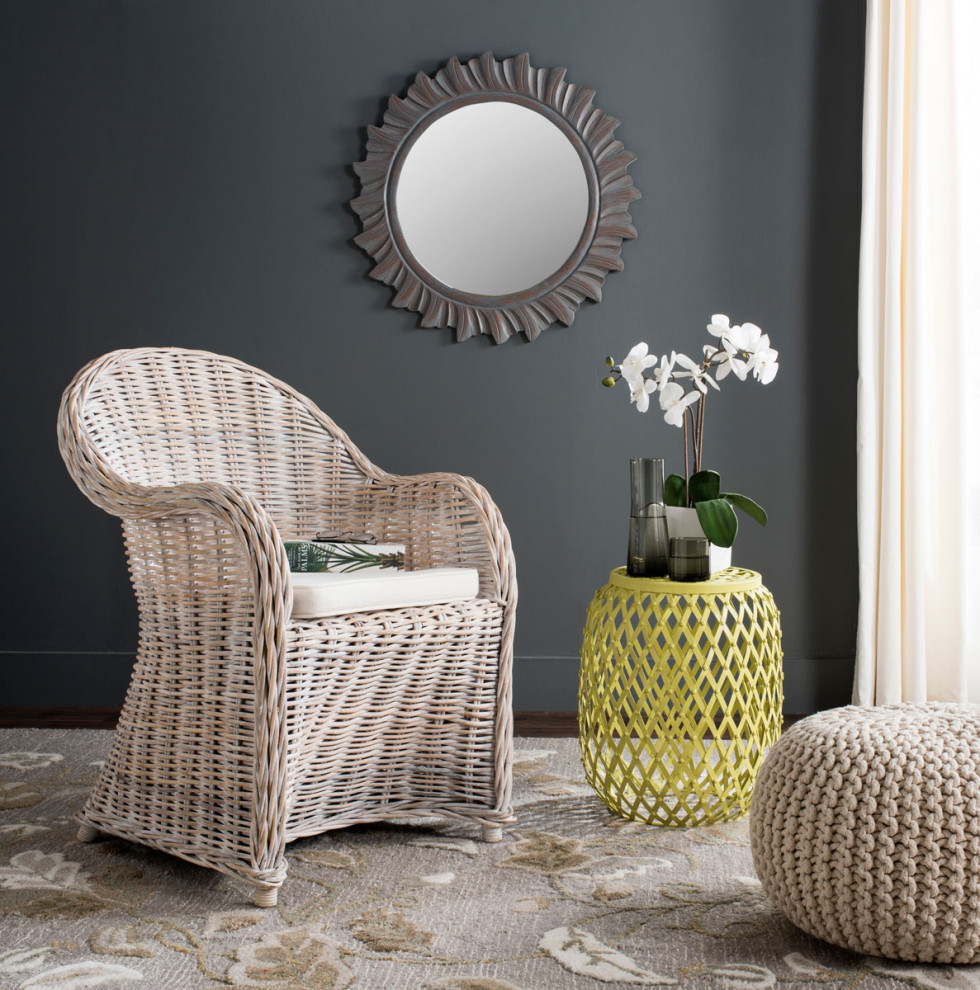 Lissie Wicker Club Chair Whitewash   Modern   Armchairs And Accent Chairs   by Virgil Stanis Design  Houzz