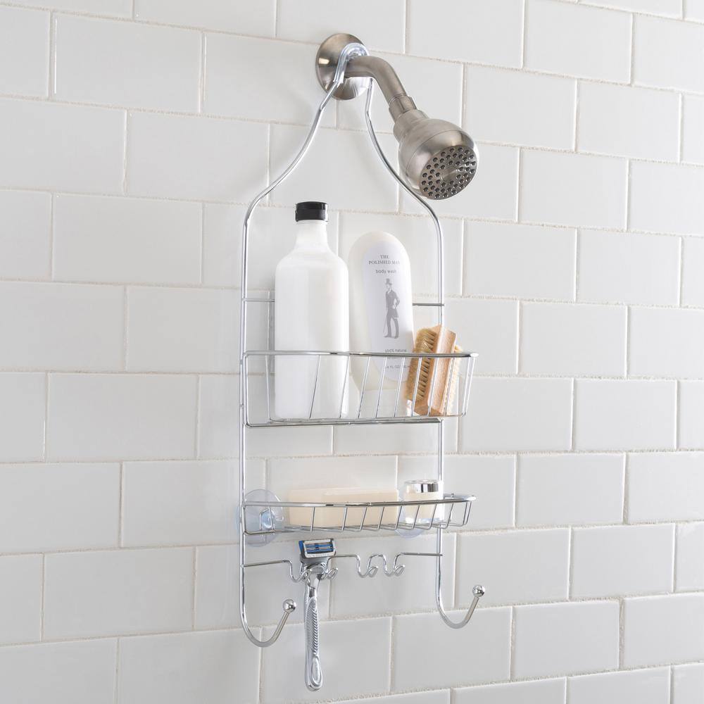 Bath Bliss Contoured Head Design Shower Caddy in Chrome 4662