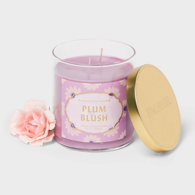 2 wick 15 1oz Jar Candle Plum Blush