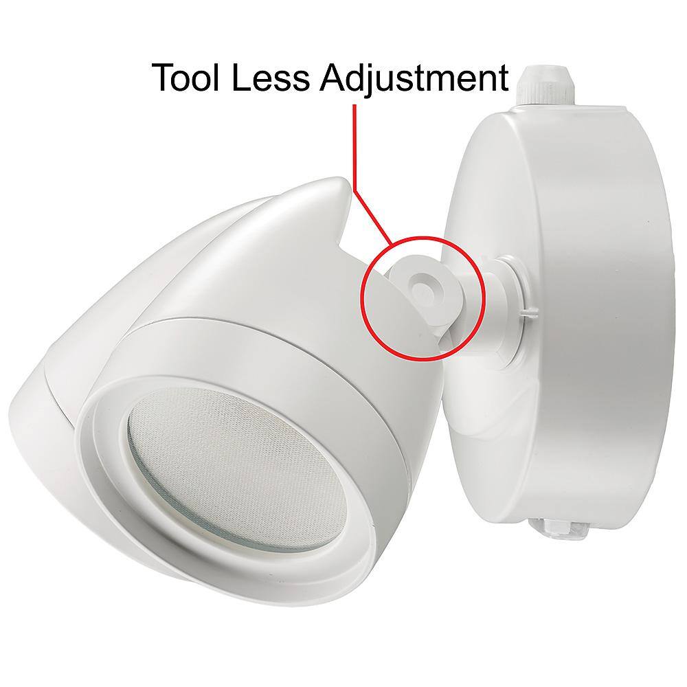 ETi 2-Head White Outdoor Integrated LED Flood Light Security 1200 to 2400 Lumen Boost Dusk-to-Dawn 4000K (4-Pack) 51405144-4PK