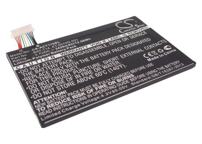 Acer Iconia Tab A110 Replacement Battery BatteryClerkcom Tablet