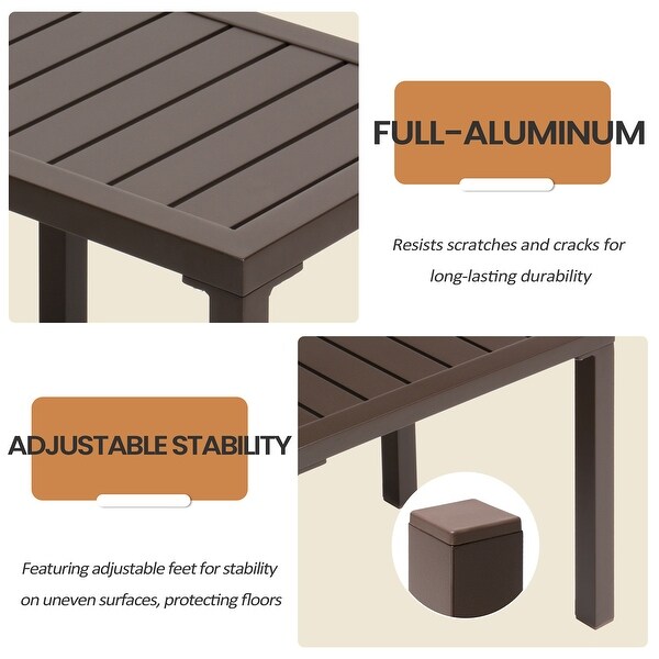 VredHom Outdoor Aluminum Patio Side Table