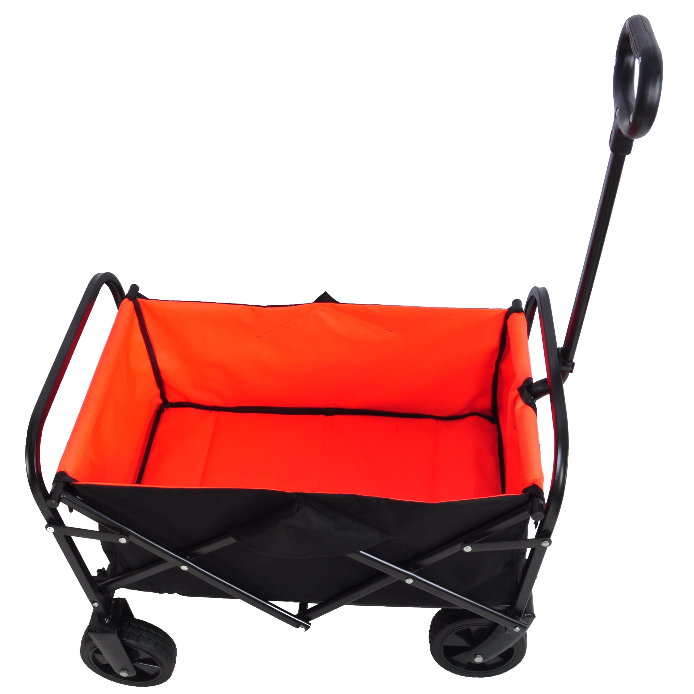 Collapsible Folding Utility Wagon Quad Compact Outdoor Garden Camping Cart Removable Fabric