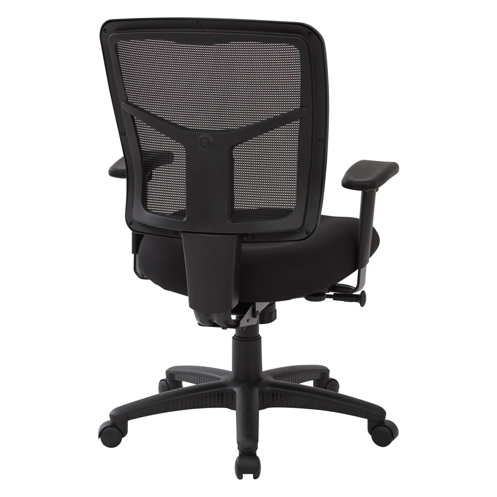 Black Mesh Back with Dove Black Fabric Seat Chair  2 to 1 Synchro Tilt