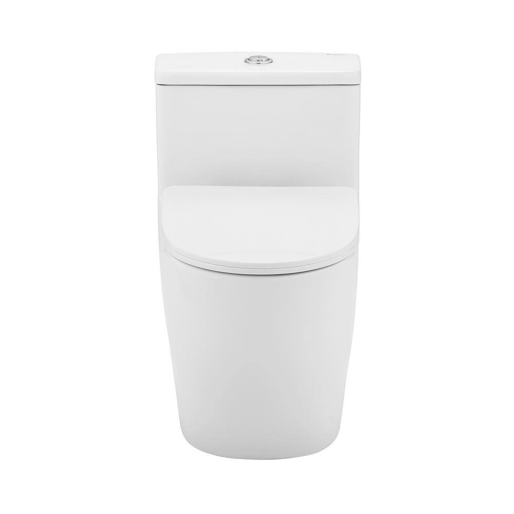 Swiss Madison Arles 1-piece 1.11.6 GPF Dual Flush Elongated Toilet in Glossy White Seat Included SM-1T259